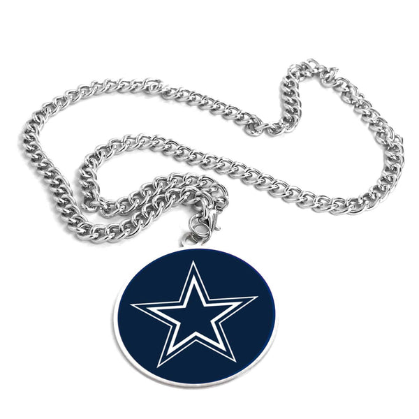 WHOLESALE DALLAS COWBOYS (SILVER) TEAM EMBLEM NECKLACE