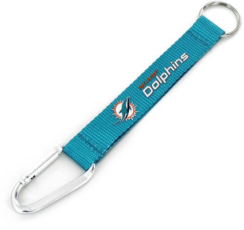WHOLESALE MIAMI DOLPHINS (TEAL) CARABINER LANYARD KEYCHAIN
