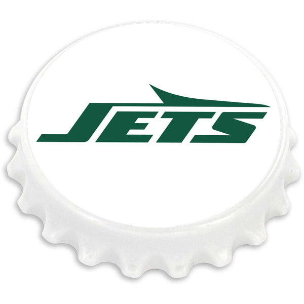 WHOLESALE NEW YORK JETS BOTTLE CAP BOTTLE OPENER MAGNET (OC)