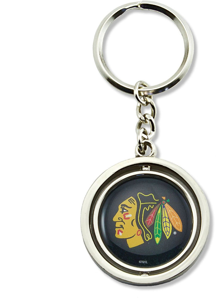 WHOLESALE CHICAGO BLACKHAWKS SPINNING KEYCHAIN
