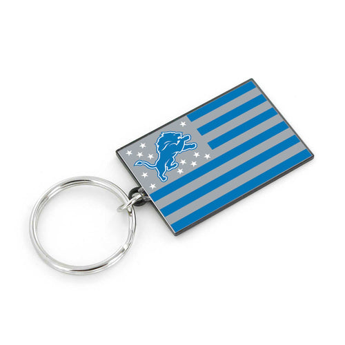 WHOLESALE DETROIT LIONS AMERICANA FLAG KEYCHAIN