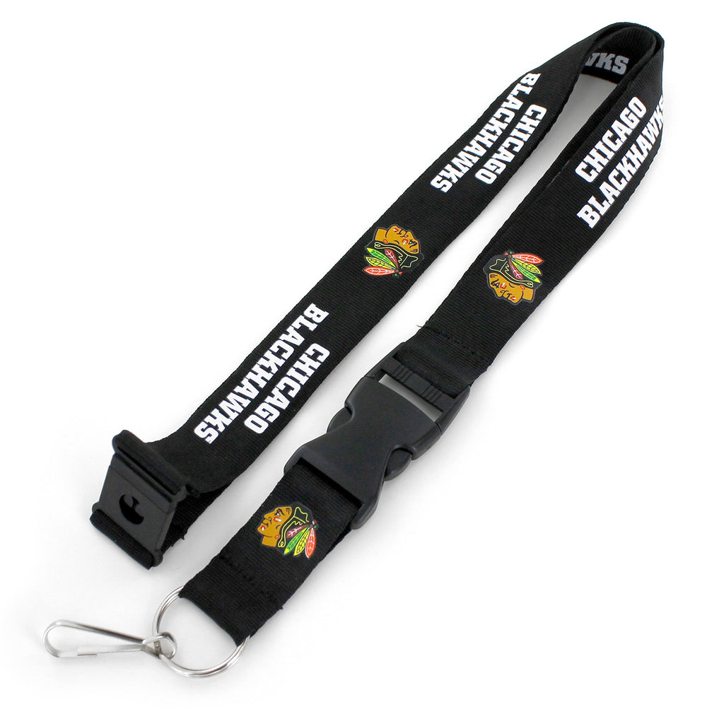 WHOLESALE CHICAGO BLACKHAWKS (BLACK) TEAM LANYARD