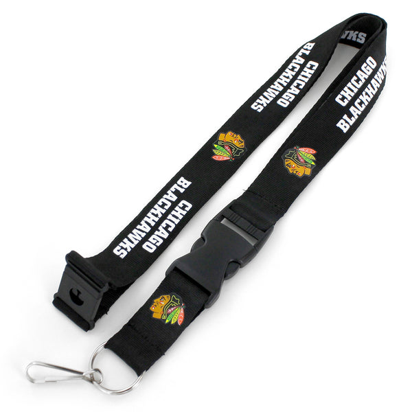 WHOLESALE CHICAGO BLACKHAWKS (BLACK) TEAM LANYARD