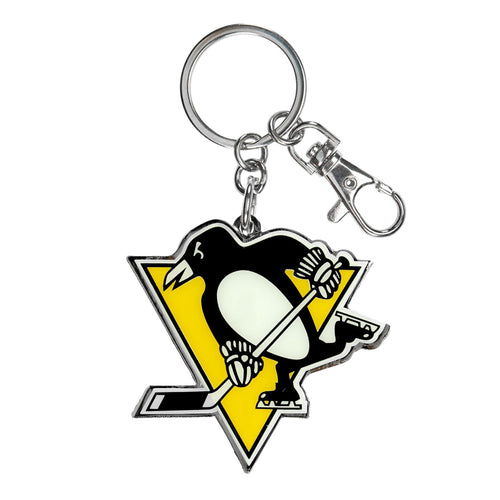 WHOLESALE PITTSBURGH PENGUINS TEAM LOGO HEAVYWEIGHT KEYCHAIN