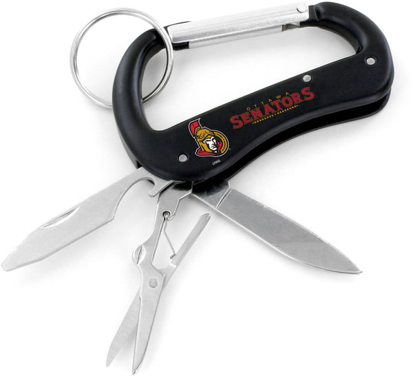 WHOLESALE OTTAWA SENATORS CARABINER MULTI TOOL KEYCHAIN (SP)