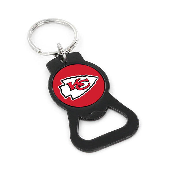 WHOLESALE KANSAS CITY CHIEFS (BLACK) BOTTLE OPENER KEYCHAIN