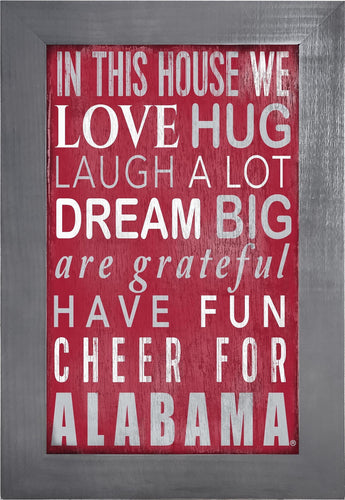 Alabama Crimson Tide 0725-Color In This House 11x19