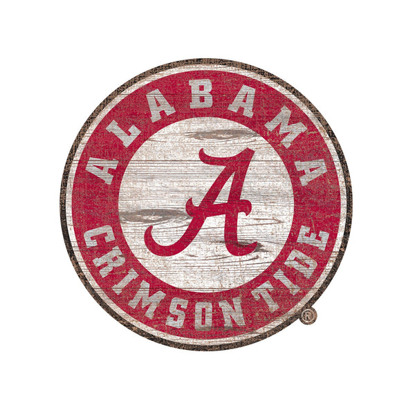 Alabama Crimson Tide 0843-Distressed Logo Cutout 24in