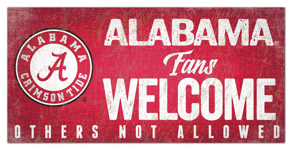 Alabama Crimson Tide 0847-Fans Welcome 6x12