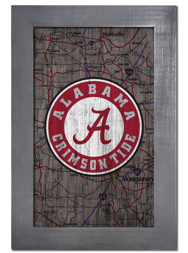 Alabama Crimson Tide 0985-City Map 11x19