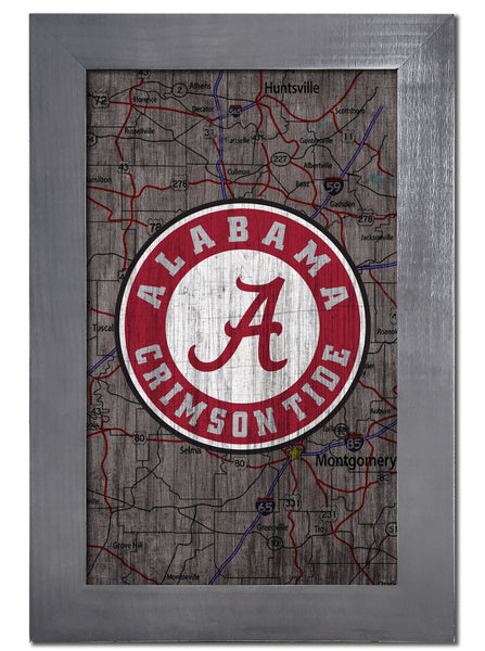 Alabama Crimson Tide 0985-City Map 11x19