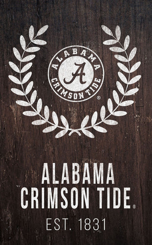 Alabama Crimson Tide 0986-Laurel Wreath 11x19