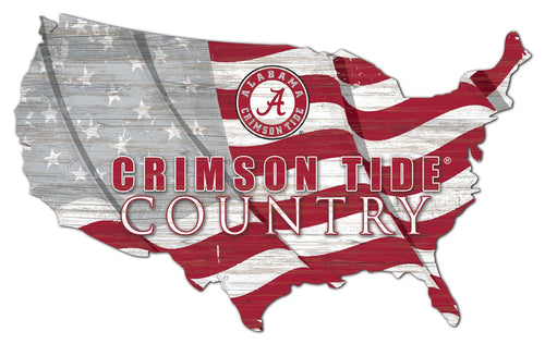Alabama Crimson Tide 1001-USA Shape Flag Cutout