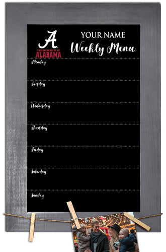 Alabama Crimson Tide 1015-Weekly Chalkboard with frame & clothespins
