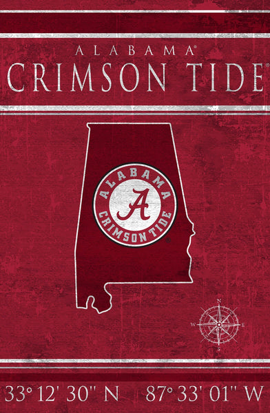 Alabama Crimson Tide 1038-Coordinates 17x26