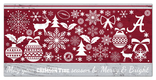 Alabama Crimson Tide 1052-Merry and Bright 6x12