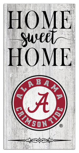 Alabama Crimson Tide 2025-6X12 Whitewashed Home Sweet Home Sign