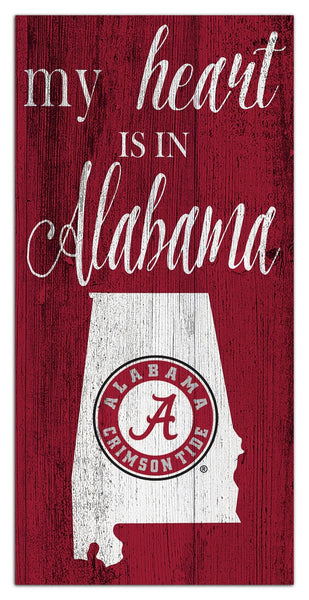 Alabama Crimson Tide 2029-6X12 My heart state sign