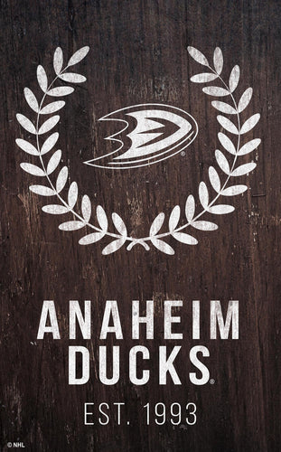 Anaheim Ducks 0986-Laurel Wreath 11x19