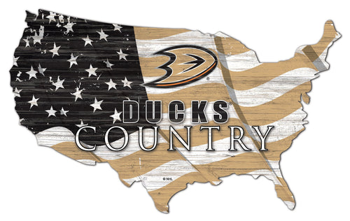 Anaheim Ducks 1001-USA Shape Flag Cutout