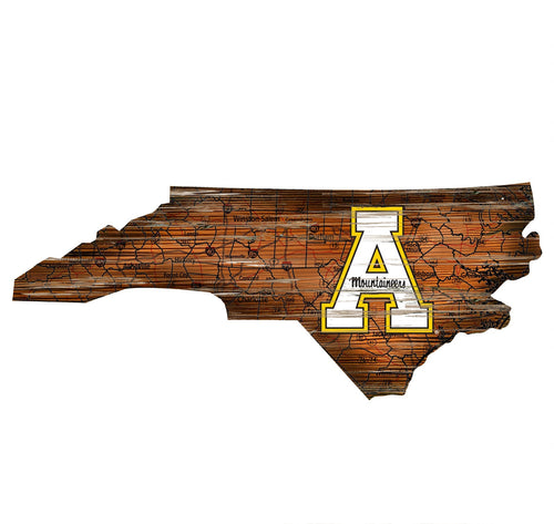 Appalachian State Mountaineers 0894-Road Map Mini State 12in