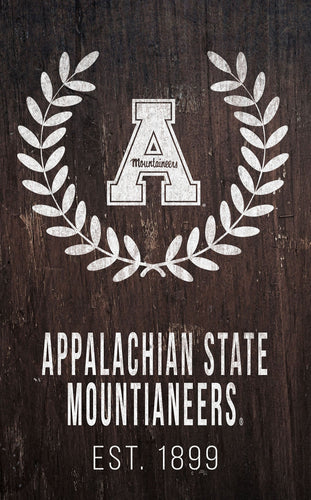 Appalachian State Mountaineers 0986-Laurel Wreath 11x19