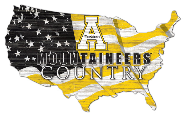 Appalachian State Mountaineers 1001-USA Shape Flag Cutout