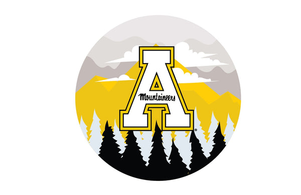 Appalachian State Mountaineers 1018-Landscape 12in Circle