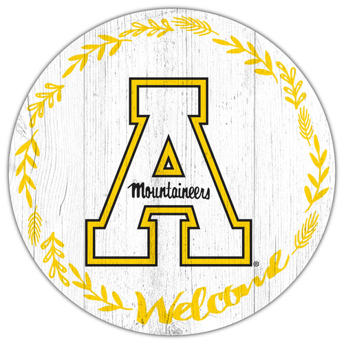Appalachian State Mountaineers 1019-Welcome 12in Circle
