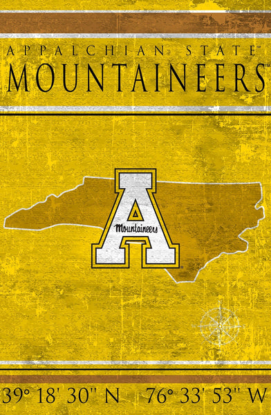 Appalachian State Mountaineers 1038-Coordinates 17x26