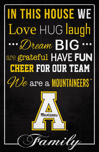 Appalachian State Mountaineers 1039-In This House 17x26