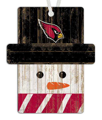 Arizona Cardinals 0980-Snowman Ornament 4.5in