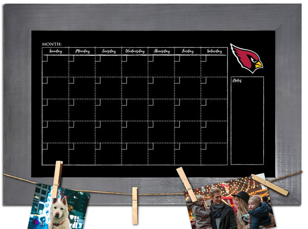 Arizona Cardinals 1014-Monthly Chalkboard with frame  & clothespins