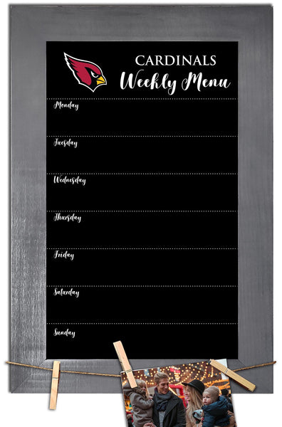 Arizona Cardinals 1015-Weekly Chalkboard with frame & clothespins