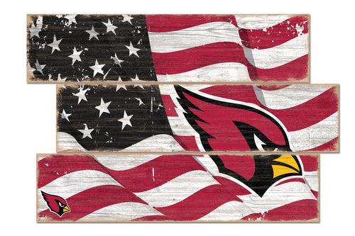 Arizona Cardinals 1028-Flag 3 Plank