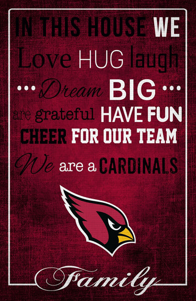 Arizona Cardinals 1039-In This House 17x26
