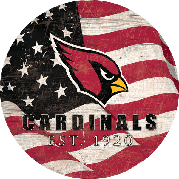 Arizona Cardinals 1058-Team Color Flag Circle - 12"