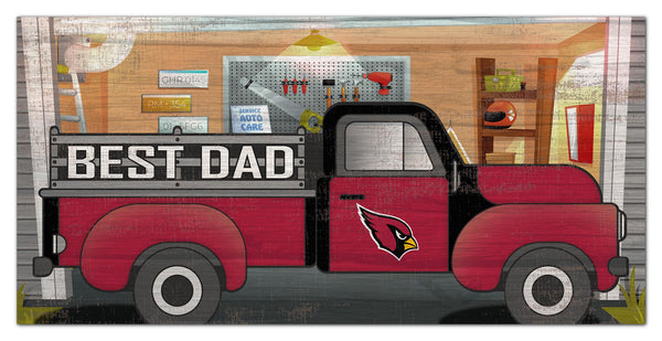 Arizona Cardinals 1078-6X12 Best Dad truck sign