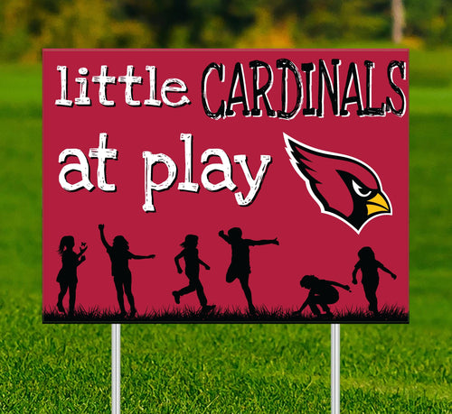 Arizona Cardinals 2031-18X24 Little fans at play 2 sided yard sign