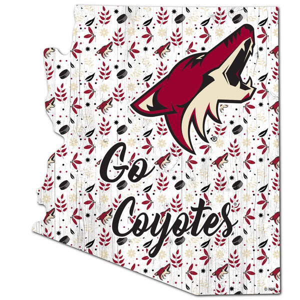 Arizona Coyotes 0974-Floral State - 12"