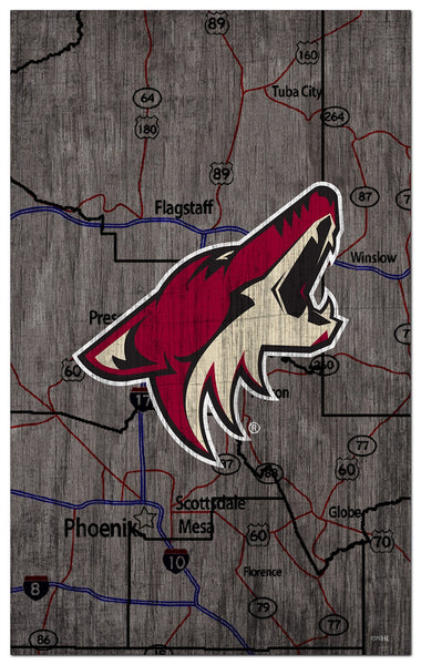 Arizona Coyotes 0985-City Map 11x19