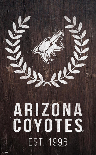 Arizona Coyotes 0986-Laurel Wreath 11x19