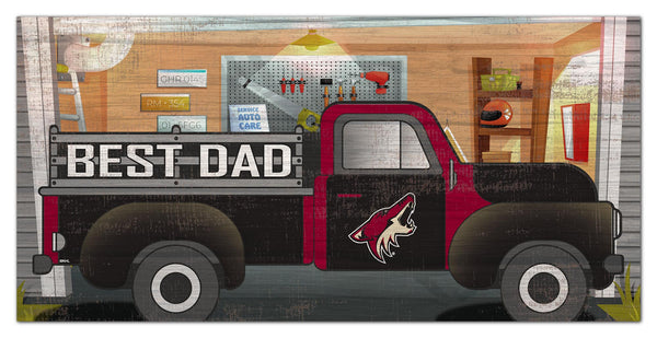 Arizona Coyotes 1078-6X12 Best Dad truck sign