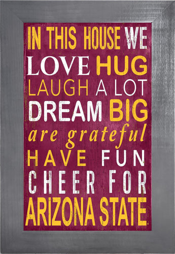 Arizona State Sun Devils 0725-Color In This House 11x19