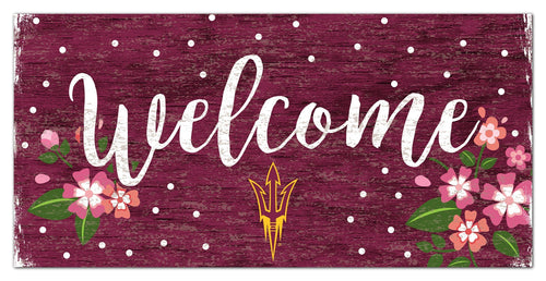 Arizona State Sun Devils 0964-Welcome Floral 6x12