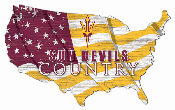 Arizona State Sun Devils 1001-USA Shape Flag Cutout