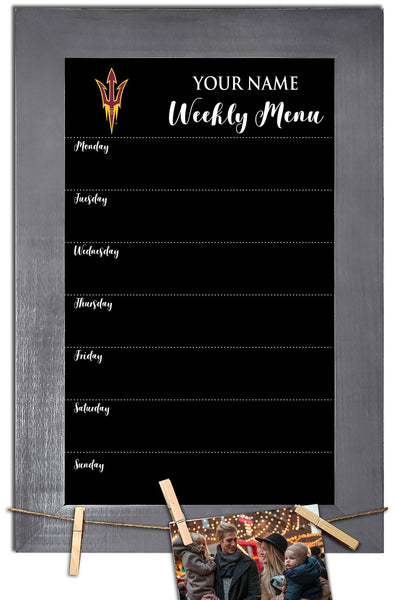 Arizona State Sun Devils 1015-Weekly Chalkboard with frame & clothespins