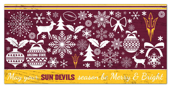 Arizona State Sun Devils 1052-Merry and Bright 6x12