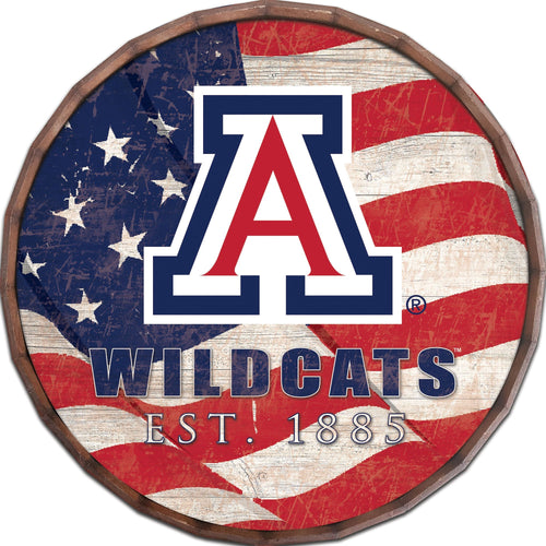 Arizona Wildcats 1002-Flag Barrel Top 16"