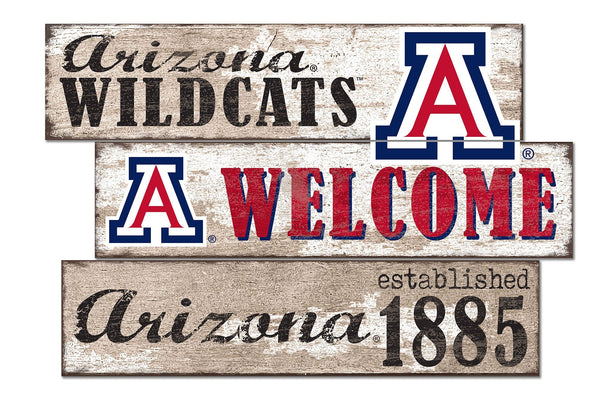 Arizona Wildcats 1027-Welcome 3 Plank